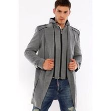 Dewberry PLT8334 Gri Erkek Palto