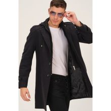 Dewberry PLT8334 Siyah Lacivert Erkek Palto