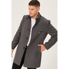 Dewberry PLT8367 Düz Gri Erkek Palto