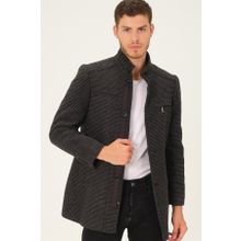 Dewberry PLT8369 Siyah Antrasit Erkek Palto