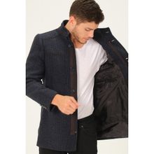Dewberry PLT8369 Siyah Lacivert Erkek Palto