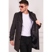Dewberry PLT8401 Desenli Antrasit Erkek Palto