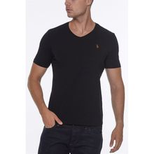 Dewberry T8568 V Yaka Siyah Erkek T-shirt