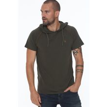 Dewberry T8570 Kapşonlu Haki Erkek T-shirt