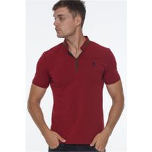 Dewberry T8571 Fermuarlı Bordo Erkek T-shirt