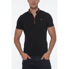 Dewberry T8571 Fermuarlı Siyah Erkek T-shirt