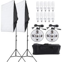 Deyatech 60x80 cm 5 Duylu Softbox Sürekli Işık İkili Set 2M Işık Ayak Stand