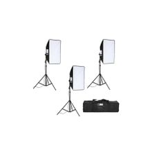 Deyatech Sürekli Işık Seti 50 x 70 cm Softbox 3'lü + Çantalı Kit