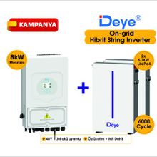 Deye LV 48 V 8 KW On-Grid Hibrit Monofaze Paketi