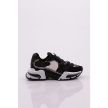 DGN 040 Siyah Kalın Taban Sneaker Kadın Spor Ayakkabı