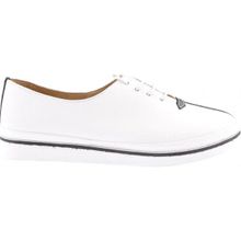 DGN 095 Beyaz Kalın Taban Bağcıklı Kadın Comfort Ayakkabı