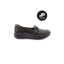 DGN 1035-23Y Siyah Kadın Dolgu Taban Cırtlı Comfort Ayakkabı