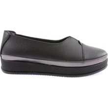 DGN 170 Siyah Kadın Kalın Taban Comfort Ayakkabı
