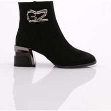 DGN 23140 Siyah Velvet Kadın Bot