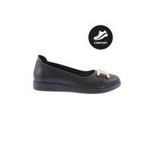DGN 2353 Siyah Tokalı Kadın Comfort Ayakkabı