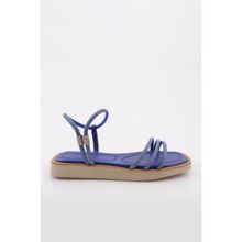 DGN 536-23Y Saks Kadın Sıralı Silver Taşlı Sandalet