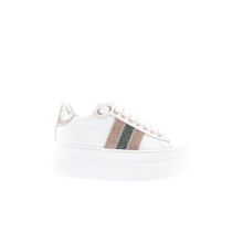 DGN ES865-23Y Beyaz Kalın Silver Taşlı Kadın Sneakers Ayakkabı
