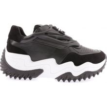 DGN Z35 23Y Kalın Taban Lazer Detaylı Sneakers Siyah Kadın Spor Ayakkabı