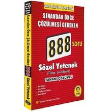 DGS ALES TYT KPSS MSÜ Sözel Yetenek 888 Soru Bankası Çözümlü - Tasarı Eğitim Yayınları