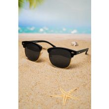 Di Caprio DC2037GUN Unisex Siyah Gold Clubmaster Polarize Camlı Güneş Gözlüğü