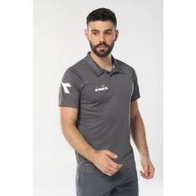 Diadora 1TSR06 Nacce Antrasit Gri Polo Yakalı Erkek T-shirt