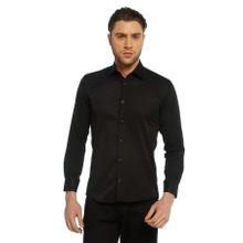 Dicotto Siyah Micro Kumaş Kol Düğmeli Slim Fit Erkek Gömlek