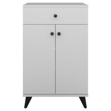 Dienni Simple Çok Amaçlı Dolap 2 Raflı Tek Çekmeceli 2 Kapaklı 60X44X96 Beyaz