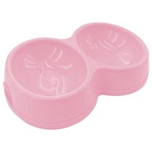 Diğer Çiftli Pembe Renk Kedi Mama Kabı