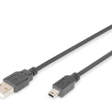 Digitus AK-300108-010-S 1M USB 2.0-Mini USB Kablo