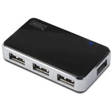 Digitus DA-70220 USB 2.0 to 4 Port USB 2.0 1 Port Mini USB Tip B Güç Adaptörlü USB 2.0 Çoklayıcı Hub