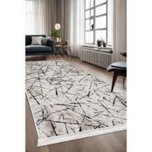 Dijidekor Karo Halı Vizon Salon Koridor Antre Mutfak Halısı Silinebilir Saçaklı, KARO-VİZON-SAÇAKLI, 120x650