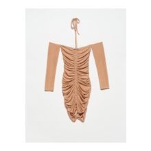 Dilvin 90323 Büzgülü Mini Elbise