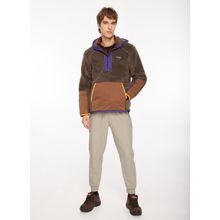 Discovery Expedition D3WM-SWT24 Kahve Kapüşonlu Blok Erkek Sweatshirt
