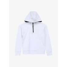 Discovery Expedition D4SB-SWT3031 Beyaz Kapüşonlu Relaxed Baskılı Erkek Çocuk Sweatshirt