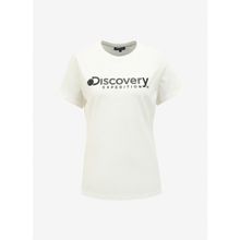Discovery Expedition D4SL-TST3053 Kırık Beyaz Kadın Bisiklet Yaka T-Shirt