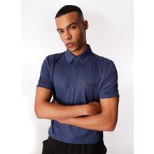 Discovery Expedition D4SM-TST3247 Düz İndigo Polo Erkek T-Shirt