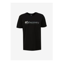 Discovery Expedition D4SM-TST3308 Siyah Erkek Bisiklet Yaka Basic Baskılı T-Shirt