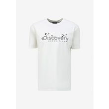 Discovery Expedition D4SM-TST3310 Beyaz Erkek Bisiklet Yaka Basic Baskılı T-Shirt