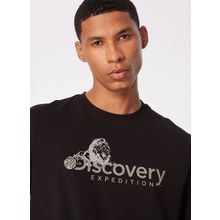 Discovery Expedition D4SM-TST3311 Siyah Bisiklet Yaka Basic Baskılı Erkek T-shirt