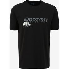 Discovery Expedition D4SM-TST3312 Siyah Bisiklet Yaka Basic Baskılı Erkek T-Shirt