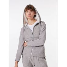 Discovery Expedition D4WL-SWT3007 Gri Melanj Kadın Kapüşon Relaxed Düz Sweatshirt