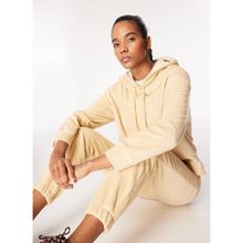 Discovery Expedition D4WL-SWT3084 Bej Kadın Kapüşon Loose Fit Nakışlı Sweatshirt