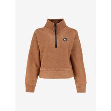Discovery Expedition D4WL-SWT3091 Açık Kahve Kadın Dik Loose Fit Düz Sweatshirt