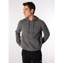 Discovery Expedition D4WM-SWT3100 Gri Melanj Erkek Kapüşon Standart Jakarlı Sweatshirt