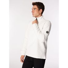 Discovery Expedition D4WM-SWT3208 Kırık Beyaz Erkek Dik Relaxed Kapitone Sweatshirt