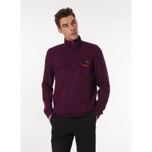 Discovery Expedition D4WM-SWT3219 Mürdüm Dik Relaxed Baskılı Erkek Sweatshirt