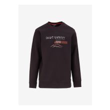 Discovery Expedition D4WM-SWT3220 Siyah Erkek Bisiklet Relaxed Baskılı Sweatshirt