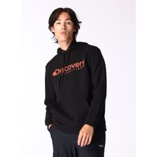 Discovery Expedition D4WM-SWT3223 Siyah Erkek Kapüşon Relaxed Baskılı Sweatshirt