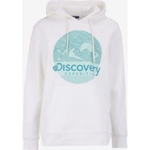 Discovery Expedition D4WM-SWT3257 Kırık Beyaz Erkek Kapüşon Relaxed Baskılı Sweatshirt