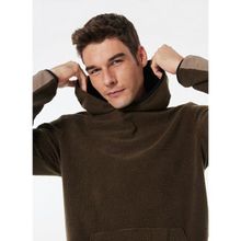Discovery Expedition D4WM-SWT3265 Haki Erkek Kapüşon Relaxed Jakarlı Sweatshirt
